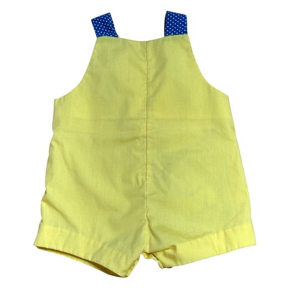 Vintage Yellow and Blue Dog Romper Baby 3-6mo - Picture 7 of 7